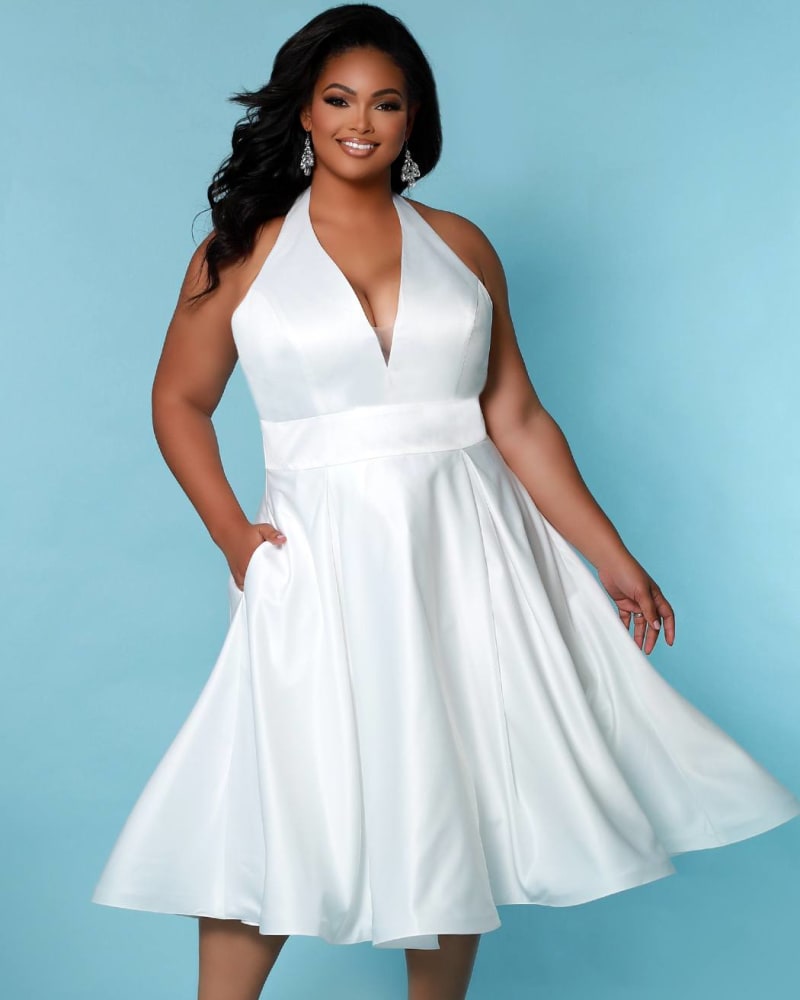 Size 24 white dress sales